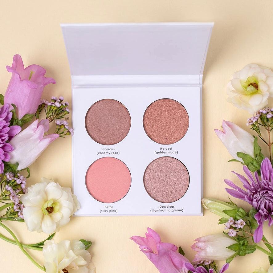 Happy Hibiscus Palette - 99% Natural Blush Blush Palette for All Skin Tones