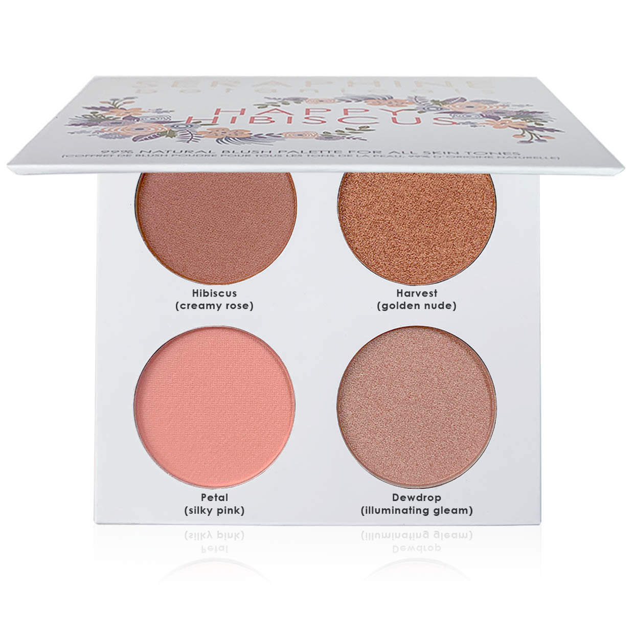 Happy Hibiscus Palette - 99% Natural Blush Blush Palette for All Skin Tones