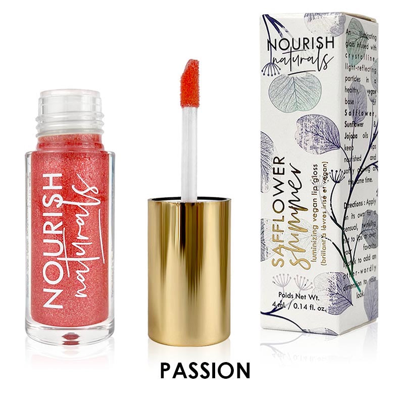 Safflower Shimmer - Luminizing Vegan Lip Gloss