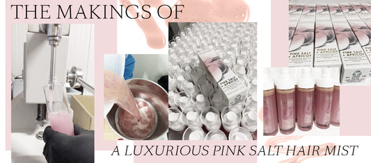 The Makings Of A Luxurious Pink Salt Hair Mist